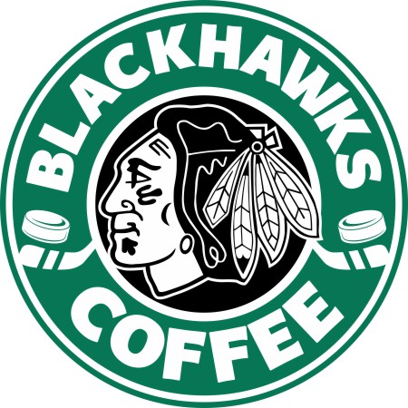 Chicago Blackhawks Starbucks Coffee Logo vinyl decal